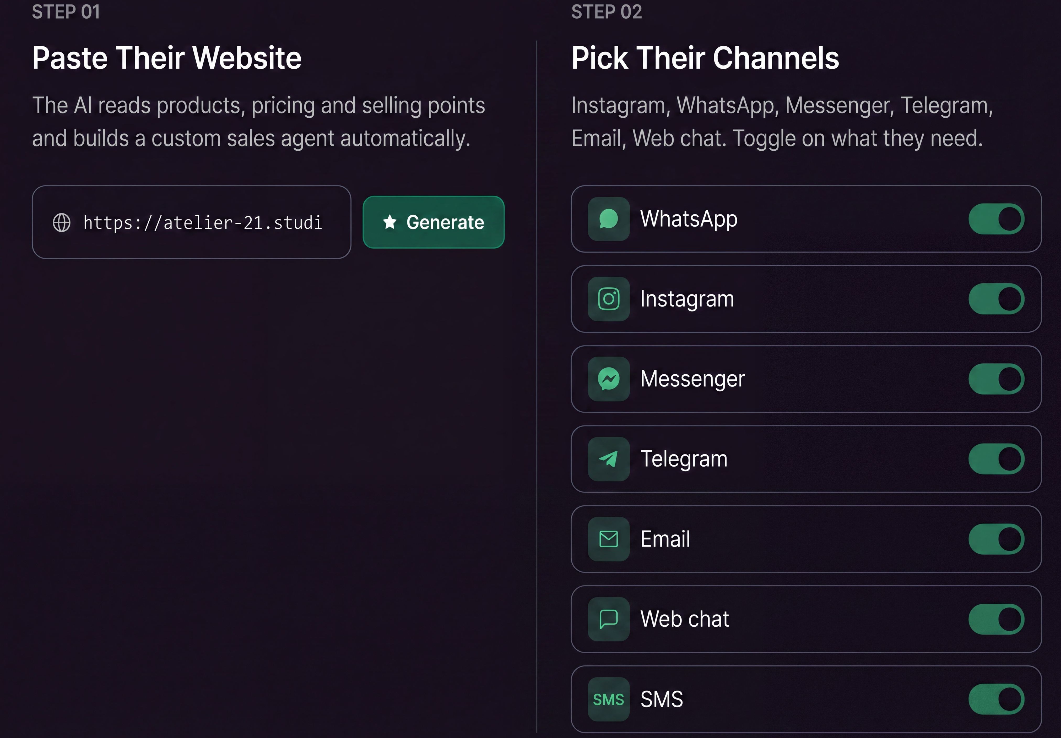 KreatorAI AI-powered lead conversion workflow